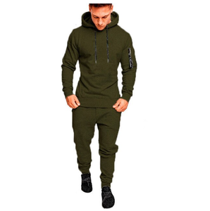 NOUVEAU GEO BROTHERS Ensemble de vêtements de sport pour hommes, deux pièces, décontracté, hip-hop, hiver, chaud, respirant, 100% coton, sweat-shirt + pantalon de fitness - Product Image 5