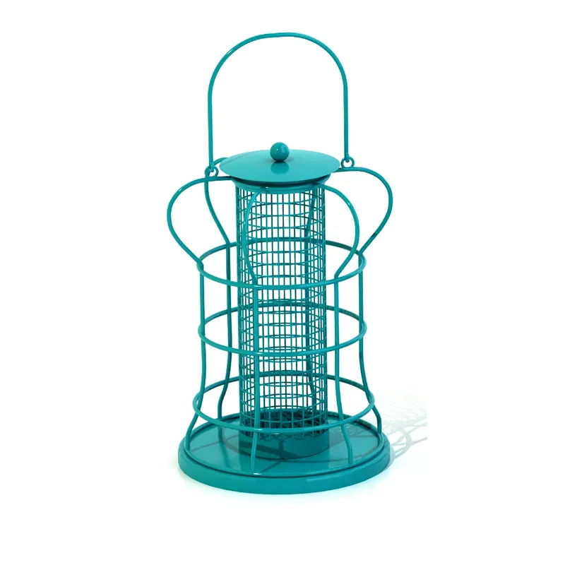 Popular item Hanging Bird Feeder Shiny Blue Colour Powder Coated Used for Metal Top Selling Garden Product in Bulk Wholeselling