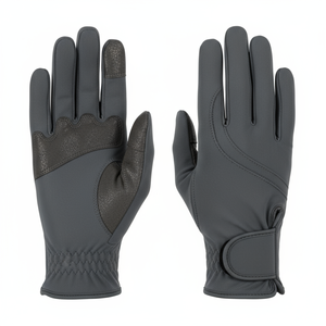 Gants d'équitation d'hiver très demandés en cuir, compatibles écran tactile, légers, en tissu extensible, antidérapants - Product Image 1