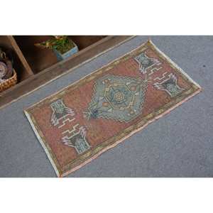 พรมปูพื้นสไตล์ตุรกีวินเทจ, 1.6x2.9ft ปูพื้นขนาดใหญ่ลวดลายปะต่อสีเบจสีน้ำตาลคลาสสิกวัสดุผ้าขนสัตว์ยางรองสำหรับห้องนอนห้องโถง - Product Image 2