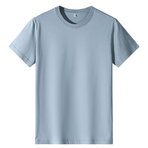 เสื้อยืดผู้ชายคุณภาพสูงผ้าฝ้ายสีขาว เสื้อยืดเปล่าขายส่งสีดำ เสื้อยืดไซส์ใหญ่ผ้าโพลีเอสเตอร์ผสมผ้าฝ้าย - Product Image 4