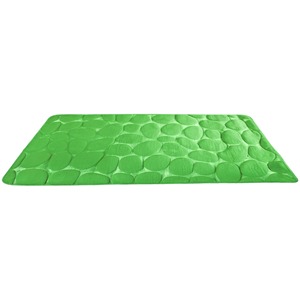 Alfombra de baño de espuma con forma de piedras de albahaca, 50x80 cm - Product Image 2