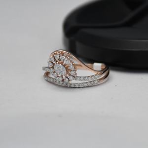 Anillo de Oro Sólido de 14K con Certificación VDS IGI, Diamante Natural con Corte Brillante, Joyería Fina Minimalista, Elegancia Diaria para Mujer, Boda - Product Image 6