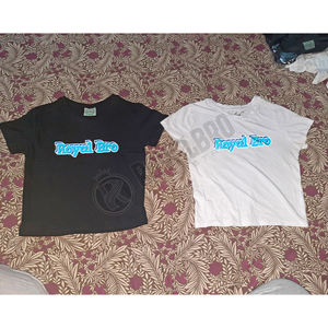 เสื้อยืดแฟชั่นผ้าฝ้าย100% สำหรับผู้ชายเสื้อยืดปักลายบล็อกสี220 GSM ขนาดใหญ่น้ำหนักผ้าถัก180กรัมตามสั่ง - Product Image 6