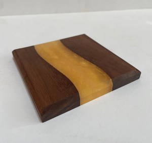 Sous-verre en résine époxy de qualité supérieure, œuvre d'art en résine époxy, style bohème, fait à la main, écologique, design personnalisé pour table - Product Image 3