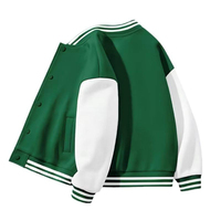 Blouson universitaire unisexe avec logo personnalisé pour enfants blousons bombardiers de baseball blousons boutonnés coupe et décontractée pour l'école et le collège veste de baseball pour hommes