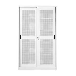 Armadio con porte in rete metallica-4/8 ripiani regolabili-bordi arrotondati-porte micro-forate - Product Image 1