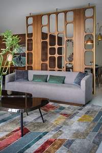 Cloison murale en bois de conception traditionnelle pour un intérieur de maison élégant avec des sculptures de qualité supérieure et des panneaux pliables - Product Image 5