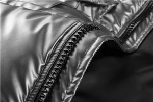 Abrigos acolchados con logotipo personalizado para hombre, chaqueta acolchada brillante con burbujas, chaqueta cálida de invierno para hombre - Product Image 5