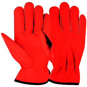 Cómodos guantes reflectantes de seguridad para conducir, grano de cabra, cuero dividido de vaca, resistente a la abrasión, protección para brazos y manos para trabajos de jardín - Product Image 2