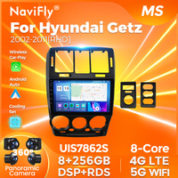 NaviFly Autoradio Android le plus récent avec CarPlay et GPS pour Hyundai GETZ 2002-2011, prend en charge la fenêtre flottante Android Auto
