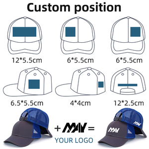 Chapeau en maille respirant en coton personnalisé Casquette de baseball en polyester résistant à l'eau pour sport Impression de patch de broderie Logo Chapeaux à 5 panneaux - Product Image 4