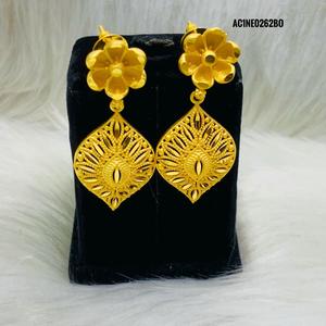 ชุดสร้อยคอทองเหลืองชุบทองพร้อมกล่องลายดอกไม้เครื่องประดับสำหรับงานเลี้ยงงานแต่งงานที่หรูหราของขวัญการหมั้นซื้อออนไลน์ - Product Image 3