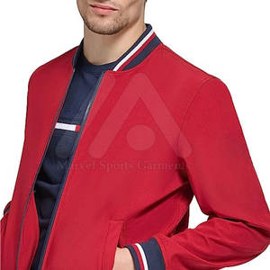 Chaquetas de bombardero con cuello levantado para hombre con mangas largas y cremallera completa Procesamiento recubierto de nuevo diseño - Product Image 6