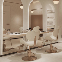 Arredamento per Salone di Bellezza, Attrezzature con Postazione per Parrucchiere, Scaffale Espositivo per Cosmetici, Set di Mobili per Salone di Bellezza Personalizzabile