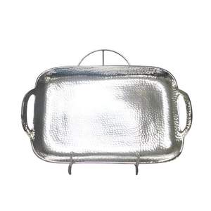 Plateau de service en aluminium de conception OEM pour la collection de vaisselle, améliorant le style de service avec un design métallique artistique - Product Image 2
