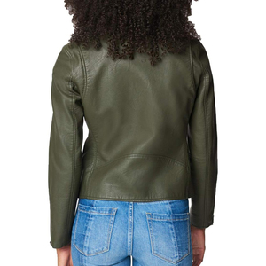 Chaqueta de cuero genuino de alta calidad para mujer, chaqueta de cuero de invierno para mujer, chaqueta de cuero genuino de piel de cordero para mujer - Product Image 3