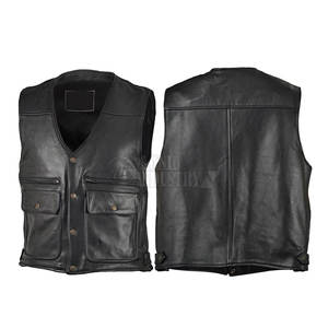 Chaleco de Cuero Duradero y Transpirable de Alta Calidad, Diseño de Logotipo Personalizado, Ropa de Moda Casual de Invierno para Hombre - Product Image 1