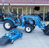 Nouveau design, tracteur compact LS de haute qualité 25 CV avec chargeur frontal et pelle arrière, bleu, 4x4, moteur diesel, boîte de vitesses utilitaire agricole