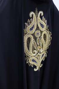 Abaya Kaftan XXL Azul Dubai de Diseño Marroquí Tradicional de Nida 2022, Hermosa, Lujosa, Hecha a Mano, para Adultos, Musulmana Tradicional - Product Image 3