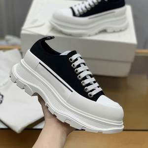 Zapatos de Lona para Mujer, Suela Gruesa, Tacones Altos, Estilo Retro, Efecto de Aumento de Estatura, Estilizadores, Zapatillas Casuales - Product Image 3