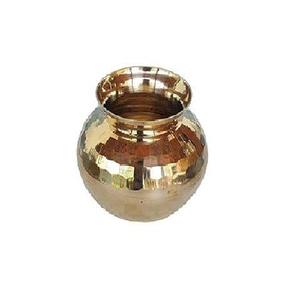 หม้อน้ำทองแดง lota สำหรับตกแต่งรูปทรงกลมคลาสสิกสำหรับการดื่มและเก็บน้ำในครัวเรือนอินเดีย - Product Image 1