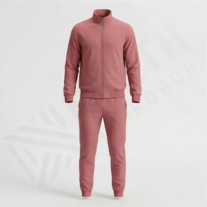 Survêtements de sport zippés pour hommes, veste et pantalon de survêtement de haute qualité, logo personnalisé, tenue de course, de fitness et d'entraînement, couleur personnalisée - Product Image 1