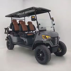 Voiturette de golf électrique 6 places certifiée EEC avec moteur 5kw, construction en acier et voiturettes de golf à batterie 72V - Product Image 1