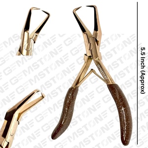 GEMSTONE ENTERPRISES Rose Gold Stainless Steel Hair Extension Tool Kit Model 24 Durable Reusable Two-Plier Clamps 2-Hole <b>Needle</b> - Product Image 6