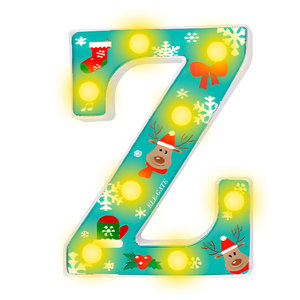 Lettera Z Decorativa Natalizia in Vari Colori con Funzione Luminosa - Product Image 1