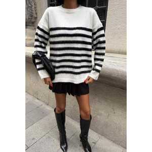 Suéter de Punto Casual con Rayas en Contraste 1371 - Product Image 1