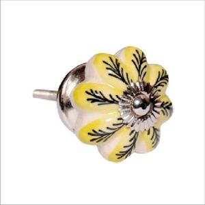 Industrial <b>Ceramic</b> <b>Knob</b> Handles for Wardrobe Dresser Cabinet-Durable Furniture <b>Knobs</b> with Round Shape and 23mm Height - Product Image 3