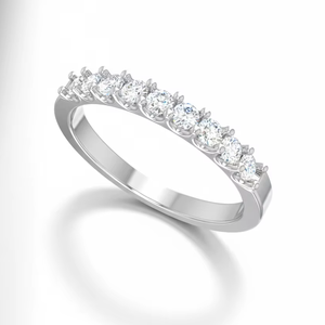 Anillos Opulentos de 9 Piedras con Diamantes Naturales y Oro de 14K para Mujer - Product Image 1