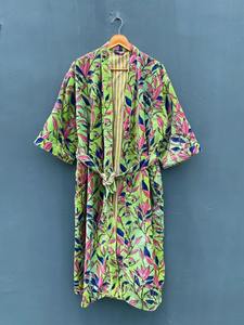 เสื้อคลุมกิโมโนกำมะหยี่ทำด้วยมือเสื้อแจ็กเก็ตกันฝุ่นโบโฮพิมพ์ลายดอกไม้ใส่ได้ทุกเพศชุดคลุมของขวัญสำหรับชุดแต่งตัวงานปาร์ตี้ของเธอเสื้อโค้ท - Product Image 4