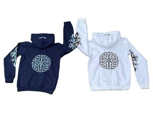 Top qualité multicolore vêtements pour hommes sweats à capuche zippés sweats personnalisés 100% coton vêtements de rue côté sweat à capuche imprimé pour hommes - Product Image 2