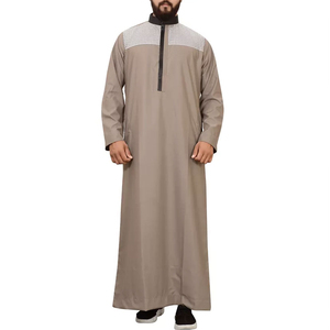 Vêtements islamiques pour hommes Jubba Thobe Dubai Arabie Saoudite Caftan pour hommes musulmans Robes arabes à manches longues - Product Image 5
