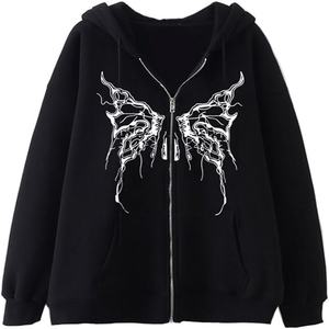 Gran oferta, Sudadera con capucha de gran tamaño Unisex hecha a medida, diseño de cremallera de algodón orgánico 100% para ropa de invierno - Product Image 1