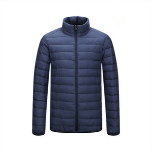 Veste matelassée réversible à col montant pour homme, imperméable, 100% polyester, chaude, légère, longue, à capuche, décontractée, vêtement d'extérieur - Product Image 1