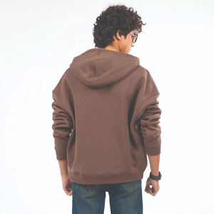 เสื้อฮู้ดซิปเต็มตัว น้ำหนักมาก พิมพ์ลาย โอเวอร์ไซส์ สไตล์เบสิก ผ้าคอตตอนผสม คุณภาพสูง เสื้อฮู้ดซิปสำหรับออกกำลังกาย - Product Image 4