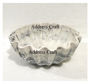 Cuenco de resina pulida para servir, último diseño, patrón de flores, cuenco de resina, hogar, boda, frutero decorativo, vajilla, utensilios de cocina - Product Image 4