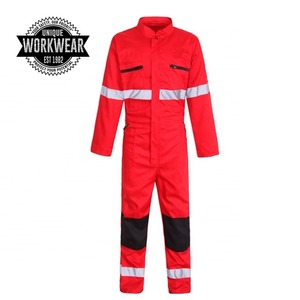 Overol de Seguridad Reflectante de Alta Visibilidad al por Mayor con Múltiples Bolsillos para Hombres, Ropa de Trabajo - Product Image 3