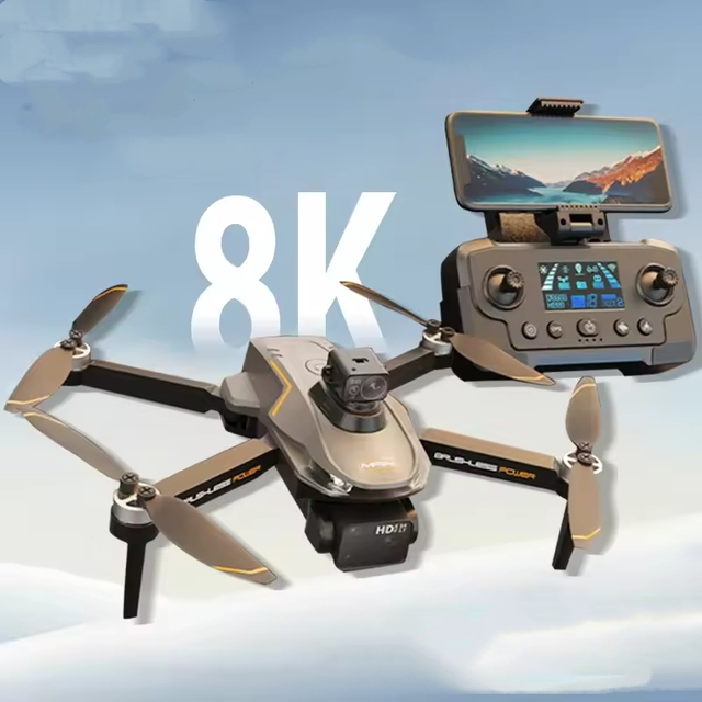 Mini Foldable GPS Drone 1080P HD Dual Camera Brushless Motor 2KM Flight Obstacle Avoidance FPV Quadcopter Aerial Photography