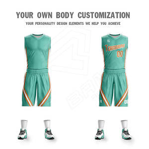 Vente en gros uniforme de basket-ball personnalisé pas cher Sublimation réversible pour jeunes Vente en gros avec le meilleur dernier design de maillot de basket-ball - Product Image 3
