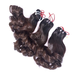 ผมมนุษย์หยักศกสองชั้น100% แบบกำหนดสีเอง - Product Image 1