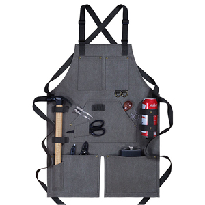 ALW Luxury Adjustable Cotton <b>Apron</b> Custom OEM Kitchen Accessories with Pockets Chef <b>Cooking</b> Washable Canvas & Leather Design - Product Image 4