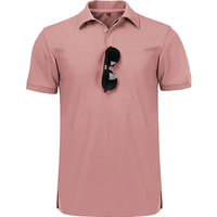 T-shirt de golf décontracté à col pour homme, 100 % polyester, léger, à manches courtes, séchage rapide, haute qualité, pour le sport