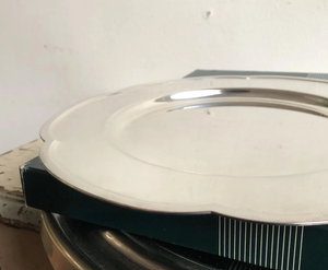 Assiettes rondes jetables en plastique argenté électro-plaqué de 13 pouces, style à pois, pour mariage, fête, banquet, événements - Product Image 5