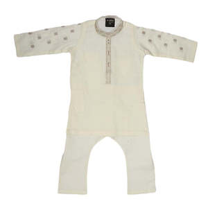 Boys Fancy Shalwar Kameez - Off White - Product Image 2