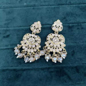 Hot Sale Indian <b>Earrings</b> Antique Gold Plated Zircon <b>Earrings</b> Women's Jewellery <b>Pearls</b> <b>Earrings</b> Jewelry for Women - Product Image 1