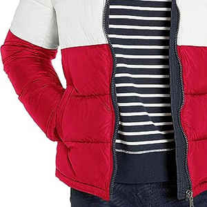 Gran oferta, chaqueta acolchada de invierno personalizada para hombre, lona 100% con cuello levantado y logotipo frontal, el último patrón de Parka para exteriores, MOQ bajo - Product Image 2